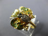 LARGE 1.10CT WHITE & MOCHA DIAMOND & AAA MULTI GEM 18K YELLOW GOLD FROG FUN RING