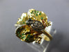 LARGE 1.10CT WHITE & MOCHA DIAMOND & AAA MULTI GEM 18K YELLOW GOLD FROG FUN RING