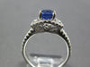 1.59CT DIAMOND & AAA SAPPHIRE 14K WHITE GOLD CUSHION CUT 3 STONE ENGAGEMENT RING