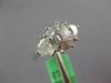 1.28CT DIAMOND 18KT WHITE GOLD MOON CUT & BAGUETTE 3 STONE LOOK ENGAGEMENT RING