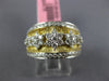 ESTATE WIDE 1.05CT DIAMOND 18K YELLOW GOLD 3D MULTI STAR MATTE & SHINY LOVE RING