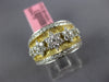 ESTATE WIDE 1.05CT DIAMOND 18K YELLOW GOLD 3D MULTI STAR MATTE & SHINY LOVE RING