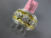 ESTATE WIDE 1.05CT DIAMOND 18K YELLOW GOLD 3D MULTI STAR MATTE & SHINY LOVE RING