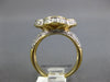 LARGE 1.24CT DIAMOND & AAA YELLOW SAPPHIRE 14KT YELLOW GOLD 3D FLOWER FUN RING
