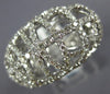 ESTATE LARGE 2.28CT DIAMOND 18KT WHITE GOLD 3D OPEN FILIGREE DOME SHAPE FUN RING