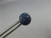 1.03CT DIAMOND & AAA SAPPHIRE 18KT WHITE GOLD 3D ROUND DOME SHAPE STUD EARRINGS