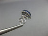 1.03CT DIAMOND & AAA SAPPHIRE 18KT WHITE GOLD 3D ROUND DOME SHAPE STUD EARRINGS