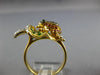 LARGE 1.10CT WHITE & MOCHA DIAMOND & AAA MULTI GEM 18K YELLOW GOLD FROG FUN RING