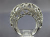 ESTATE LARGE 2.28CT DIAMOND 18KT WHITE GOLD 3D OPEN FILIGREE DOME SHAPE FUN RING