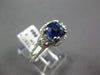 1.45CT DIAMOND & AAA SAPPHIRE 14K WHITE GOLD 3D CUSHION FILIGREE ENGAGEMENT RING
