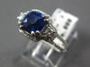 1.45CT DIAMOND & AAA SAPPHIRE 14K WHITE GOLD 3D CUSHION FILIGREE ENGAGEMENT RING
