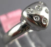 ESTATE .10CT DIAMOND 14KT WHITE GOLD CLASSIC TRIANGULAR TRILLION ETOILE FUN RING