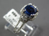 1.45CT DIAMOND & AAA SAPPHIRE 14K WHITE GOLD 3D CUSHION FILIGREE ENGAGEMENT RING
