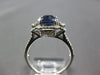 1.45CT DIAMOND & AAA SAPPHIRE 14K WHITE GOLD 3D CUSHION FILIGREE ENGAGEMENT RING