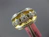 ESTATE WIDE 1.05CT DIAMOND 18K YELLOW GOLD 3D MULTI STAR MATTE & SHINY LOVE RING