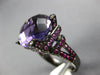 ESTATE EXTRA LARGE 12.19CT DIAMOND & AAA MULTI GEM 18KT BLACK GOLD OVAL FUN RING