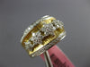 ESTATE WIDE 1.05CT DIAMOND 18K YELLOW GOLD 3D MULTI STAR MATTE & SHINY LOVE RING