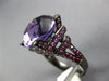 ESTATE EXTRA LARGE 12.19CT DIAMOND & AAA MULTI GEM 18KT BLACK GOLD OVAL FUN RING