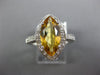 3.17CT DIAMOND & AAA CITRINE & GARNET 14KT WHITE GOLD MARQUISE SHAPE SUMMER RING