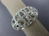 ESTATE LARGE 2.28CT DIAMOND 18KT WHITE GOLD 3D OPEN FILIGREE DOME SHAPE FUN RING