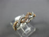 ESTATE .42CT DIAMOND 14KT ROSE & WHITE GOLD SEMI ETERNITY ROPE ANNIVERSARY RING