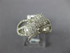 WIDE 1.13CT DIAMOND 18KT WHITE GOLD ROUND & PRINCESSS INVISIBLE SQUARE FUN RING