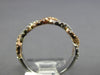 ESTATE .42CT DIAMOND 14KT ROSE & WHITE GOLD SEMI ETERNITY ROPE ANNIVERSARY RING