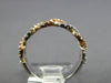 ESTATE .42CT DIAMOND 14KT ROSE & WHITE GOLD SEMI ETERNITY ROPE ANNIVERSARY RING