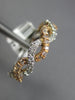 ESTATE .42CT DIAMOND 14KT ROSE & WHITE GOLD SEMI ETERNITY ROPE ANNIVERSARY RING