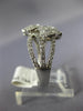 WIDE 1.13CT DIAMOND 18KT WHITE GOLD ROUND & PRINCESSS INVISIBLE SQUARE FUN RING