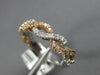 ESTATE .42CT DIAMOND 14KT ROSE & WHITE GOLD SEMI ETERNITY ROPE ANNIVERSARY RING