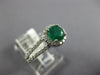 1.04CT DIAMOND & AAA EMERALD 14KT WHITE GOLD ROUND CLASSIC HALO ENGAGEMENT RING