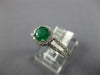 1.04CT DIAMOND & AAA EMERALD 14KT WHITE GOLD ROUND CLASSIC HALO ENGAGEMENT RING