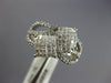 WIDE 1.13CT DIAMOND 18KT WHITE GOLD ROUND & PRINCESSS INVISIBLE SQUARE FUN RING