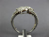 WIDE 1.13CT DIAMOND 18KT WHITE GOLD ROUND & PRINCESSS INVISIBLE SQUARE FUN RING