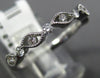 ESTATE .20CT DIAMOND 18KT WHITE GOLD 3D MULTI LEAF ETOILE SEMI ETERNITY FUN RING