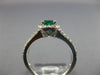 1.04CT DIAMOND & AAA EMERALD 14KT WHITE GOLD ROUND CLASSIC HALO ENGAGEMENT RING