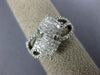 WIDE 1.13CT DIAMOND 18KT WHITE GOLD ROUND & PRINCESSS INVISIBLE SQUARE FUN RING