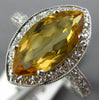 3.17CT DIAMOND & AAA CITRINE & GARNET 14KT WHITE GOLD MARQUISE SHAPE SUMMER RING