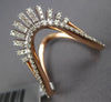ESTATE LARGE .47CT DIAMOND 14KT ROSE GOLD 3D CLASSIC V SHAPE CROWN FUN RING