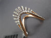 ESTATE LARGE .47CT DIAMOND 14KT ROSE GOLD 3D CLASSIC V SHAPE CROWN FUN RING