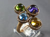LARGE 5.70CT DIAMOND & AAA CABOCHON MULTI GEM 14KT ROSE GOLD CIRCULAR FUN RING