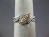.64CT WHITE & FANCY YELLOW DIAMOND 18KT 2 TONE GOLD MARQUISE & ROUND LEAF RING