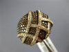 LARGE 1.79CT WHITE & ORANGE DIAMOND 18K ROSE GOLD MULTI ROW CRISS CROSS FUN RING