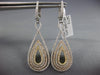 LARGE 1.74CT DIAMOND 18KT TRI COLOR GOLD 3D TEAR DROP INFINITY HANGING EARRINGS