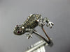 EXTRA LARGE .78CT WHITE & MOCHA DIAMOND & RUBY 14KT WHITE GOLD HAPPY FROG RING