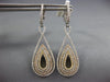 LARGE 1.74CT DIAMOND 18KT TRI COLOR GOLD 3D TEAR DROP INFINITY HANGING EARRINGS