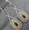LARGE 1.74CT DIAMOND 18KT TRI COLOR GOLD 3D TEAR DROP INFINITY HANGING EARRINGS