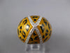 ESTATE LARGE .50CT DIAMOND & ENAMEL 14K WHITE GOLD PANTHER X DOME SHAPE FUN RING