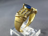 1.04CT DIAMOND & AAA SAPPHIRE 14KT YELLOW GOLD MARQUISE & ROUND FRIENDSHIP RING